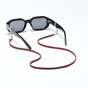Meller Eyewear Chain - Burgundy Ebo leather strap